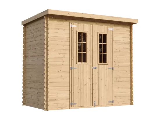 TIMBELA M310C+M310G Abri de jardin en bois AVEC SOL TRAITÉ - l239xL142xH200cm/2.63 m2
