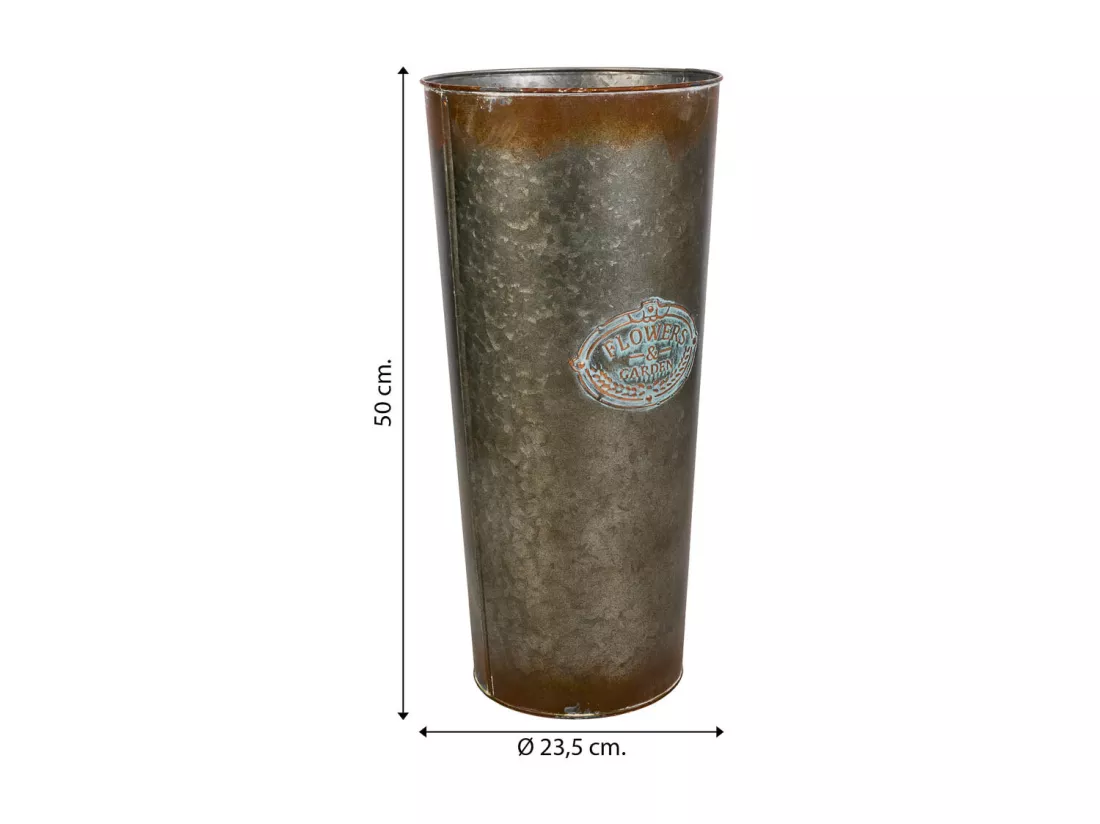Vase en métal doré d23.5x50h b:18