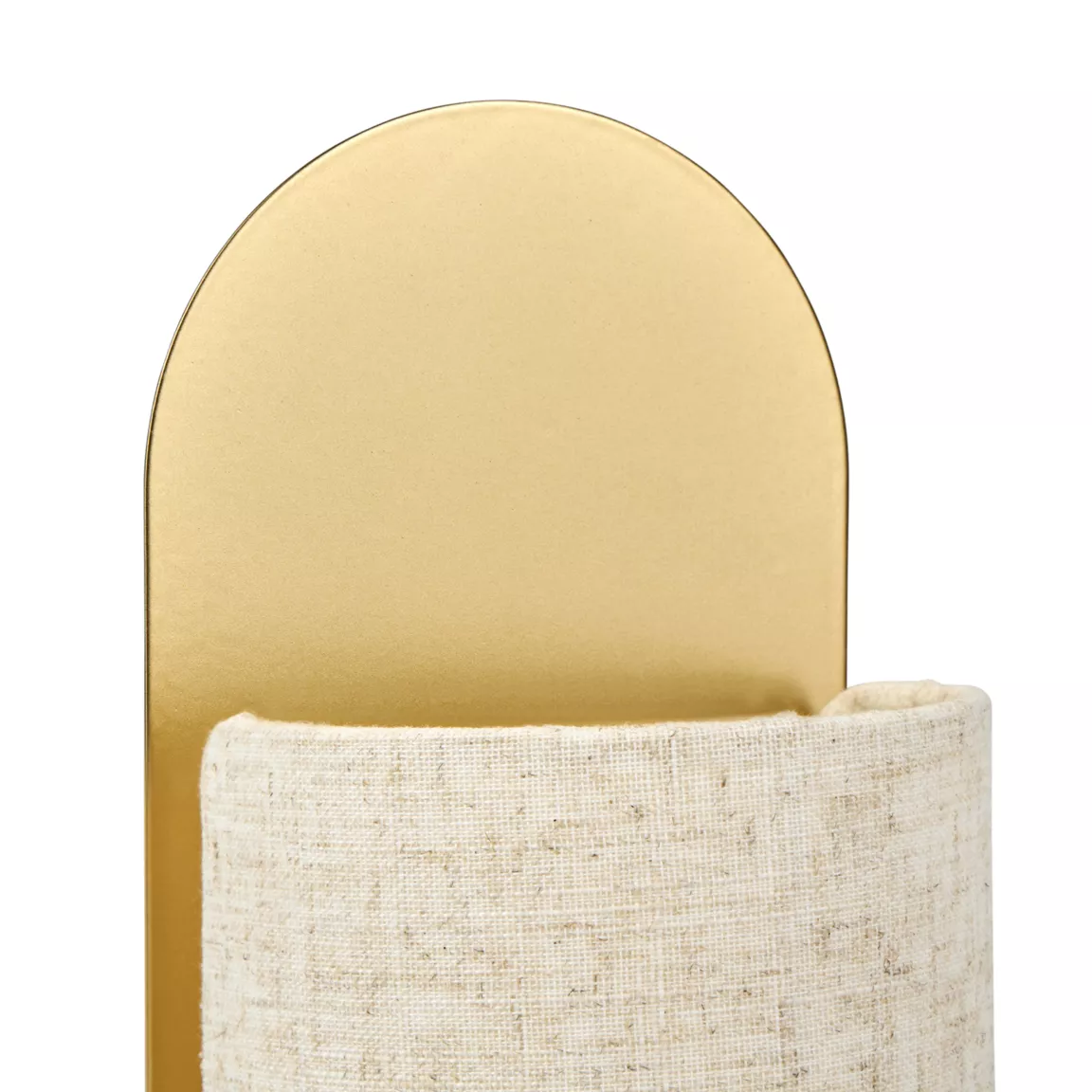 Lampe à poser métal et lin (H27 cm) Ornella Or