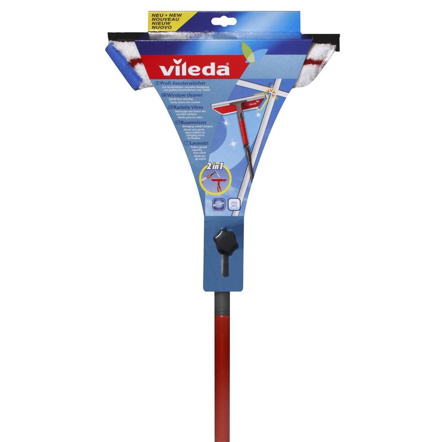 Vileda Vensterwisser 2-In-1 Met Steel (1 stuk)