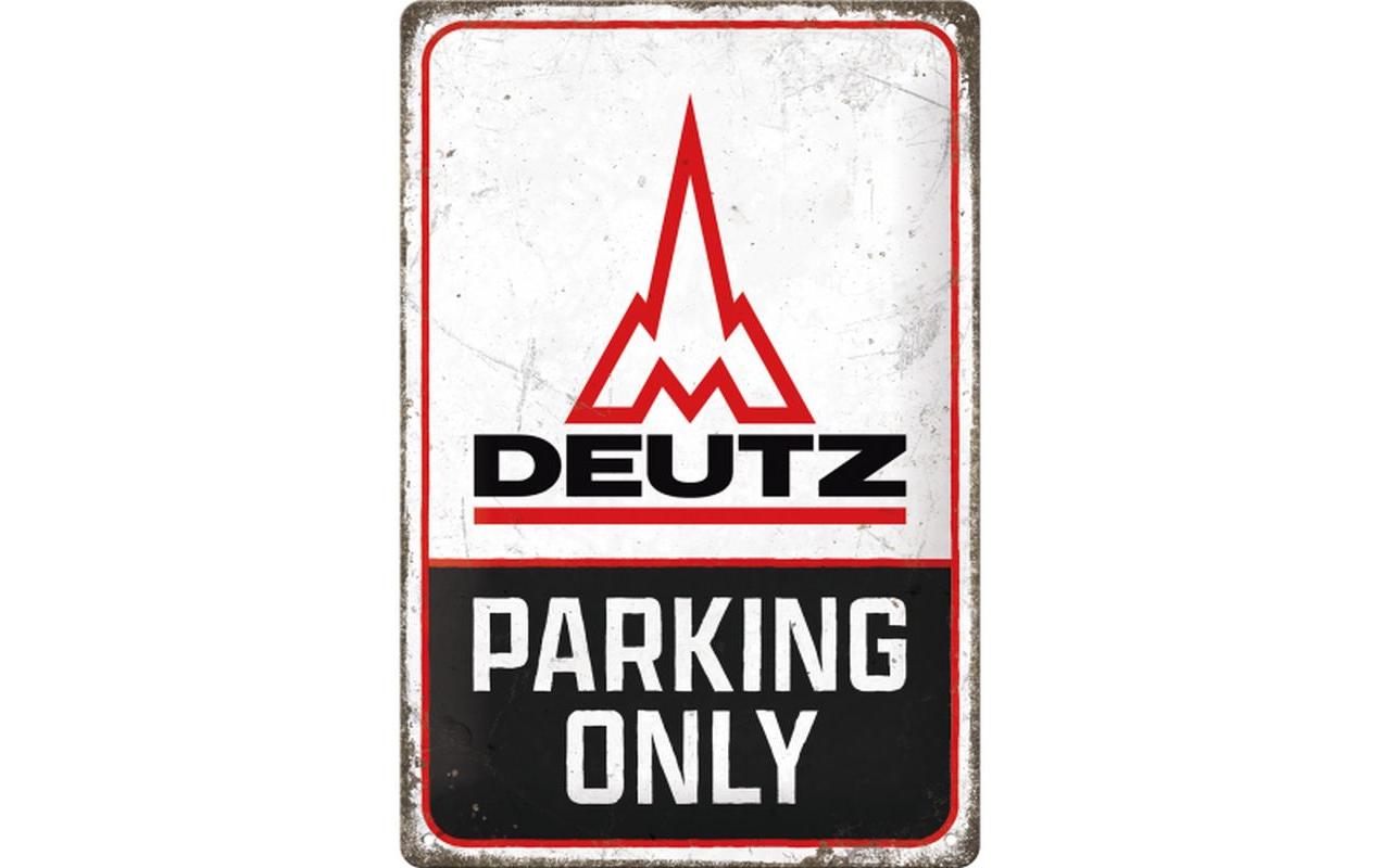 Schild Deutz – Parking Only 20 x 30 cm, MetallBlechschild im Retro Design