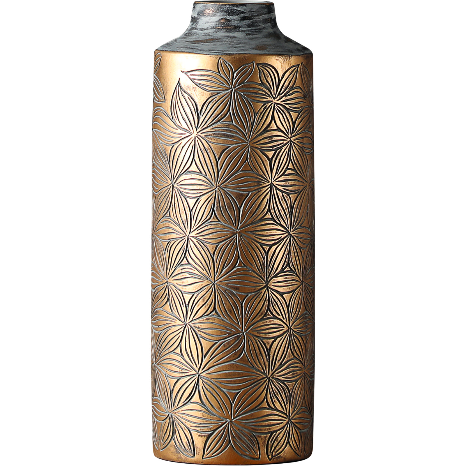 Vase Aztek Ø14x46cm zylindrisch