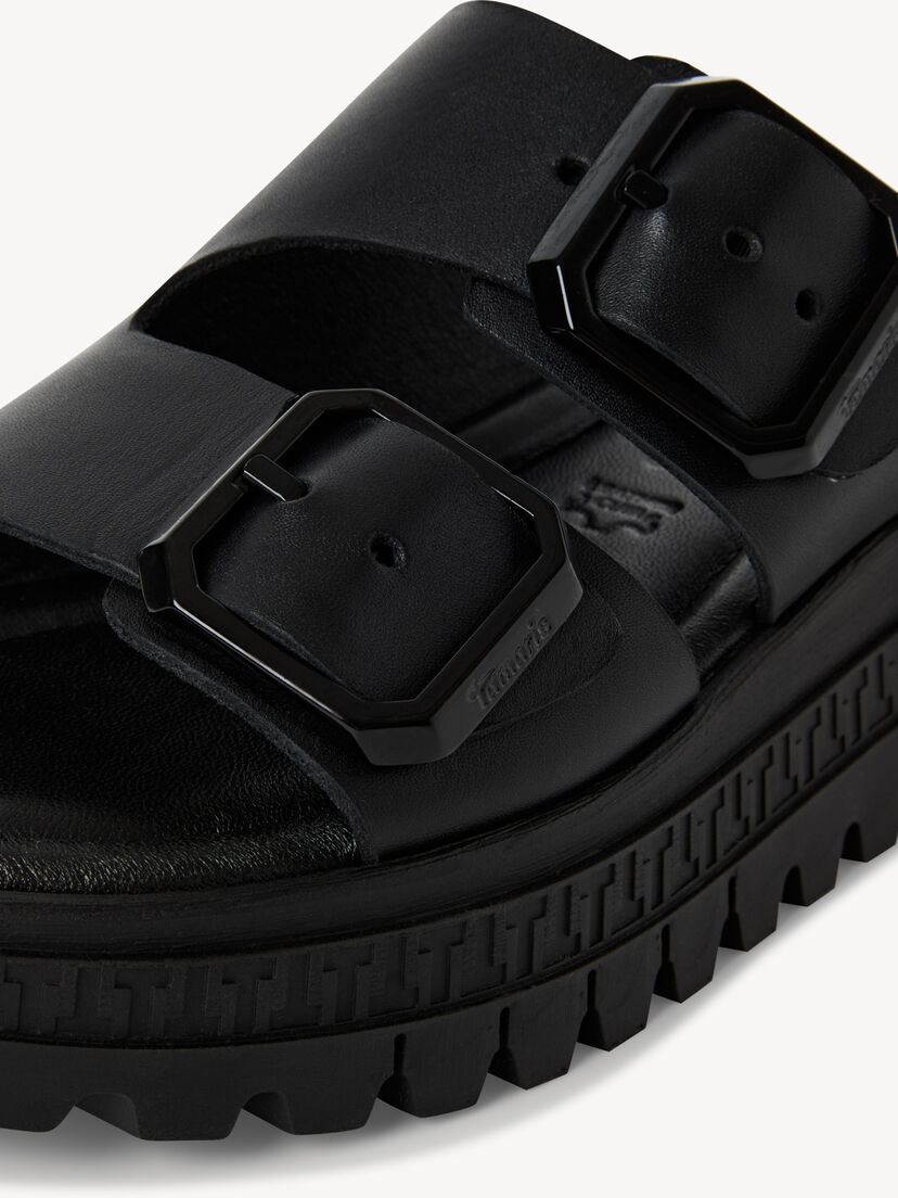 Leren Slipper - zwart