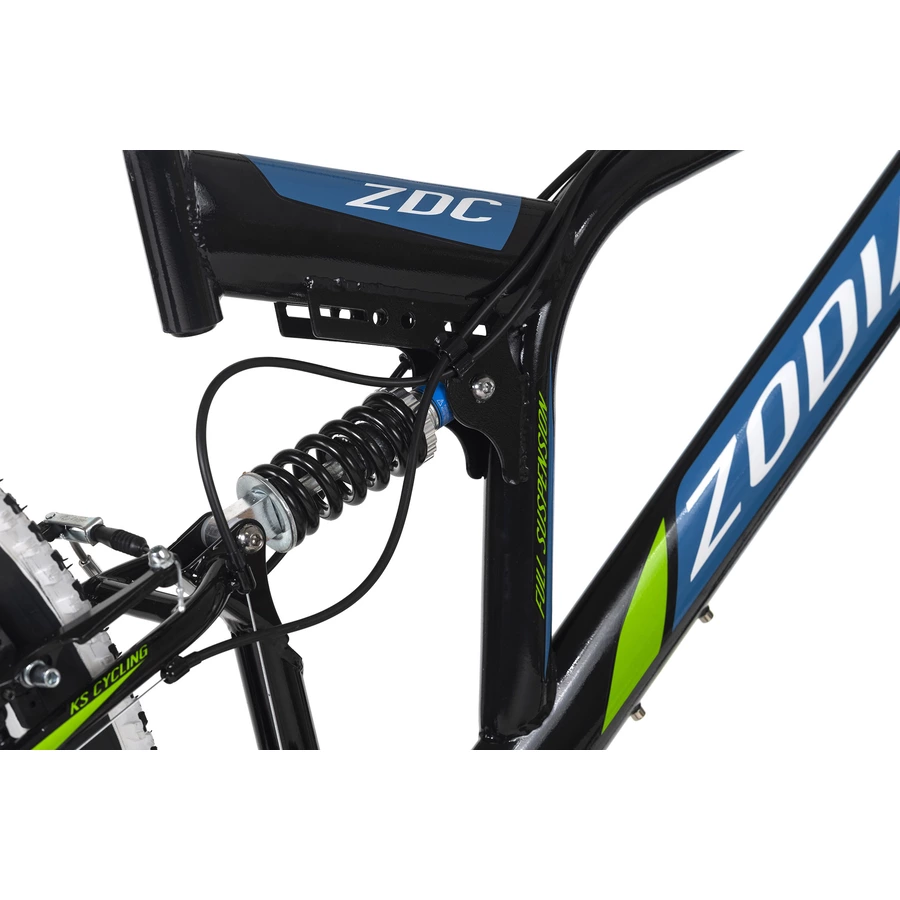 KS Cycling Mountainbike ATB Fully 26 Zoll Zodiac Schwarz-Grün