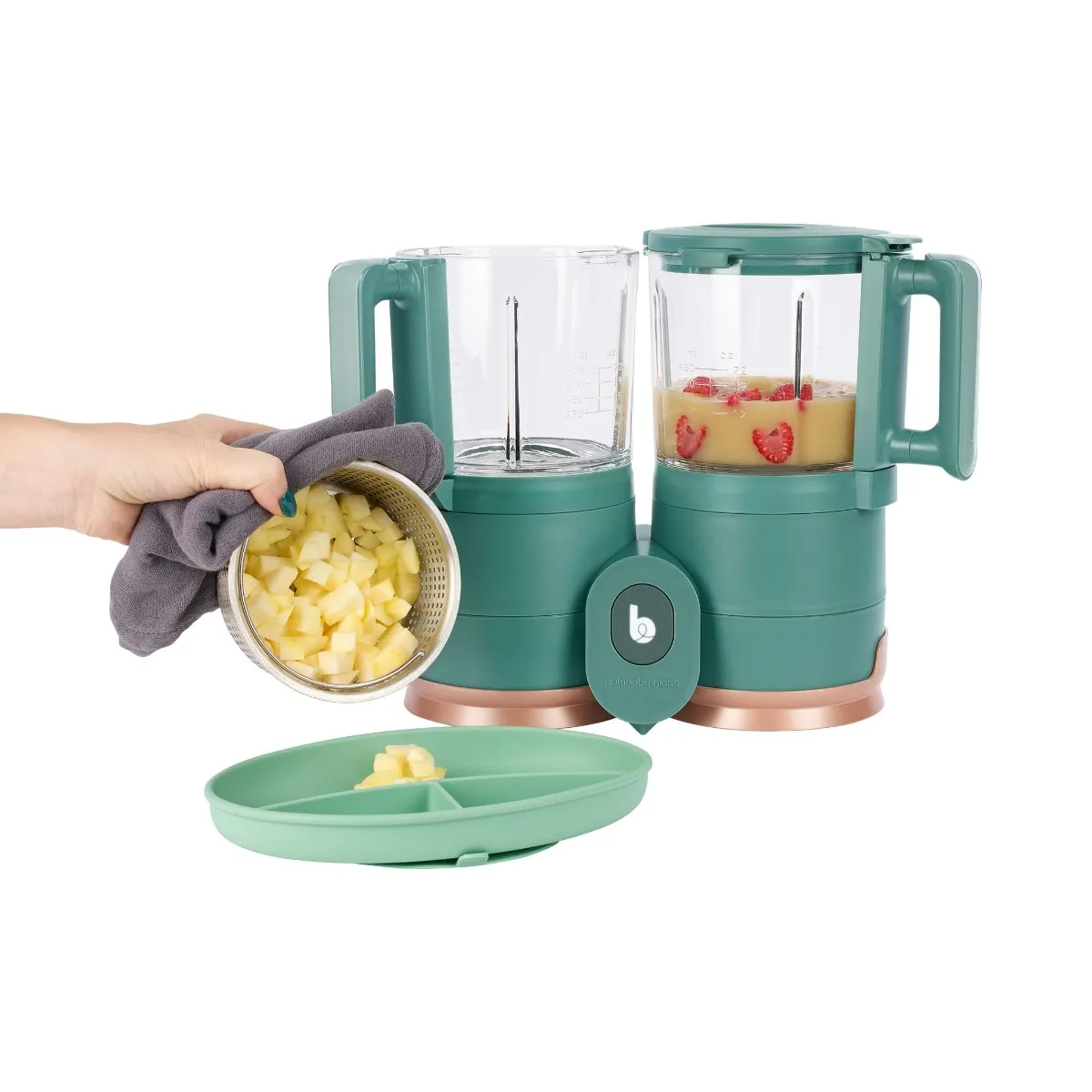 Babymoov Station Repas Duo Nutribaby en Vitre - Vert