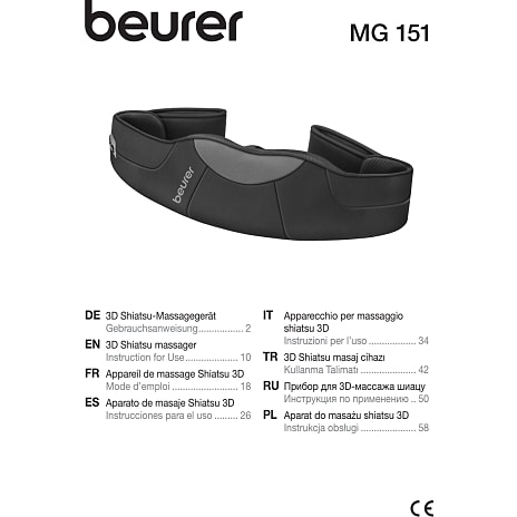 Beurer MG 151 massageapparat Nakke. Skuldre Grå. Rød