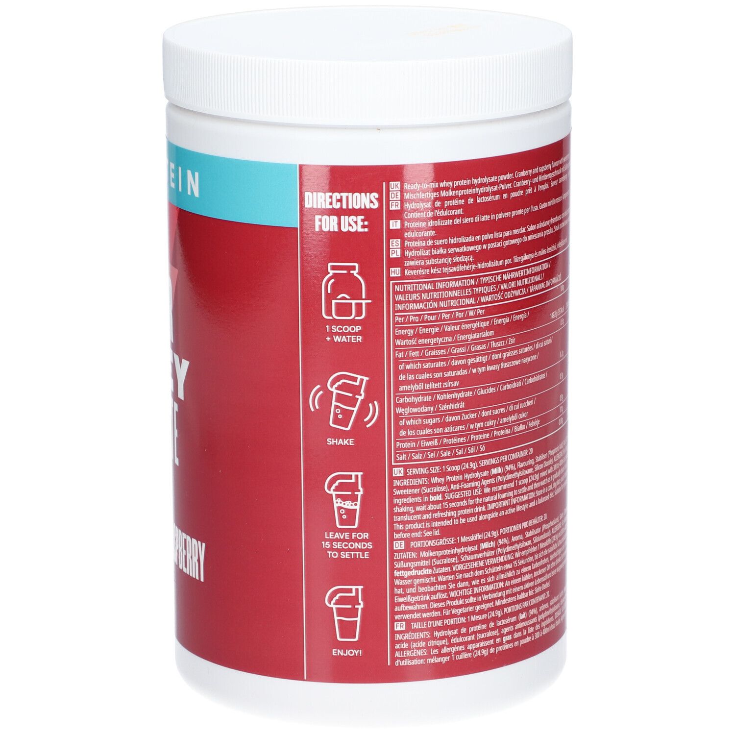 MyProtein Clear Whey Preiselbeere & Himbeere