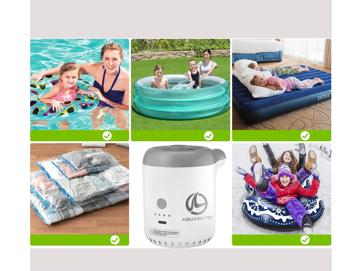 Aquaboard D2 oplaadbare luchtbedpomp - Green