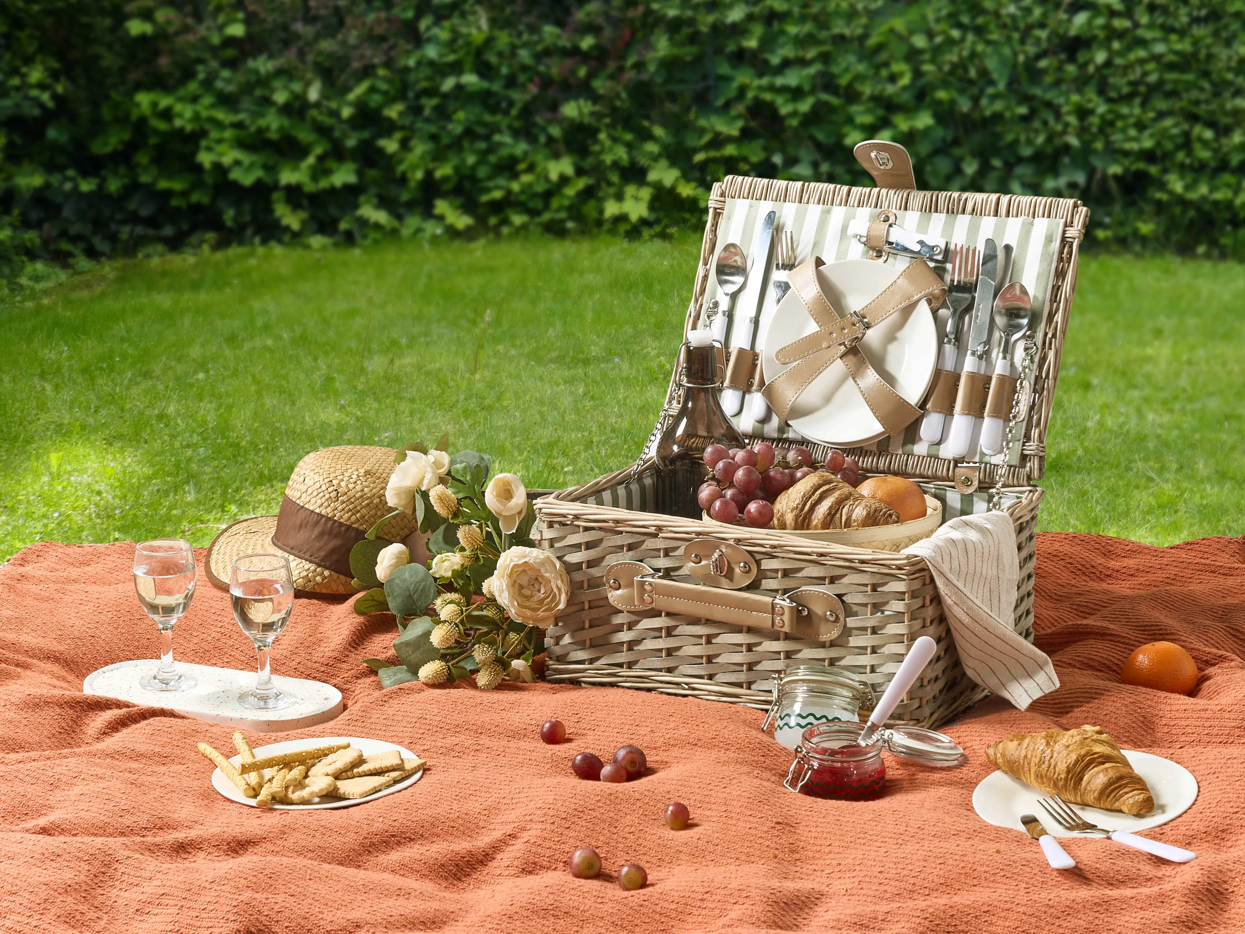 Picknickmand CLEMENTINE Wicker Natuurlijk