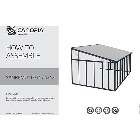 Palram - Canopia SanRemo udestue - hvid
