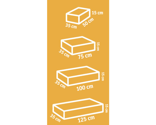 Betonblok trap antraciet 50 x 35 x 15 cm