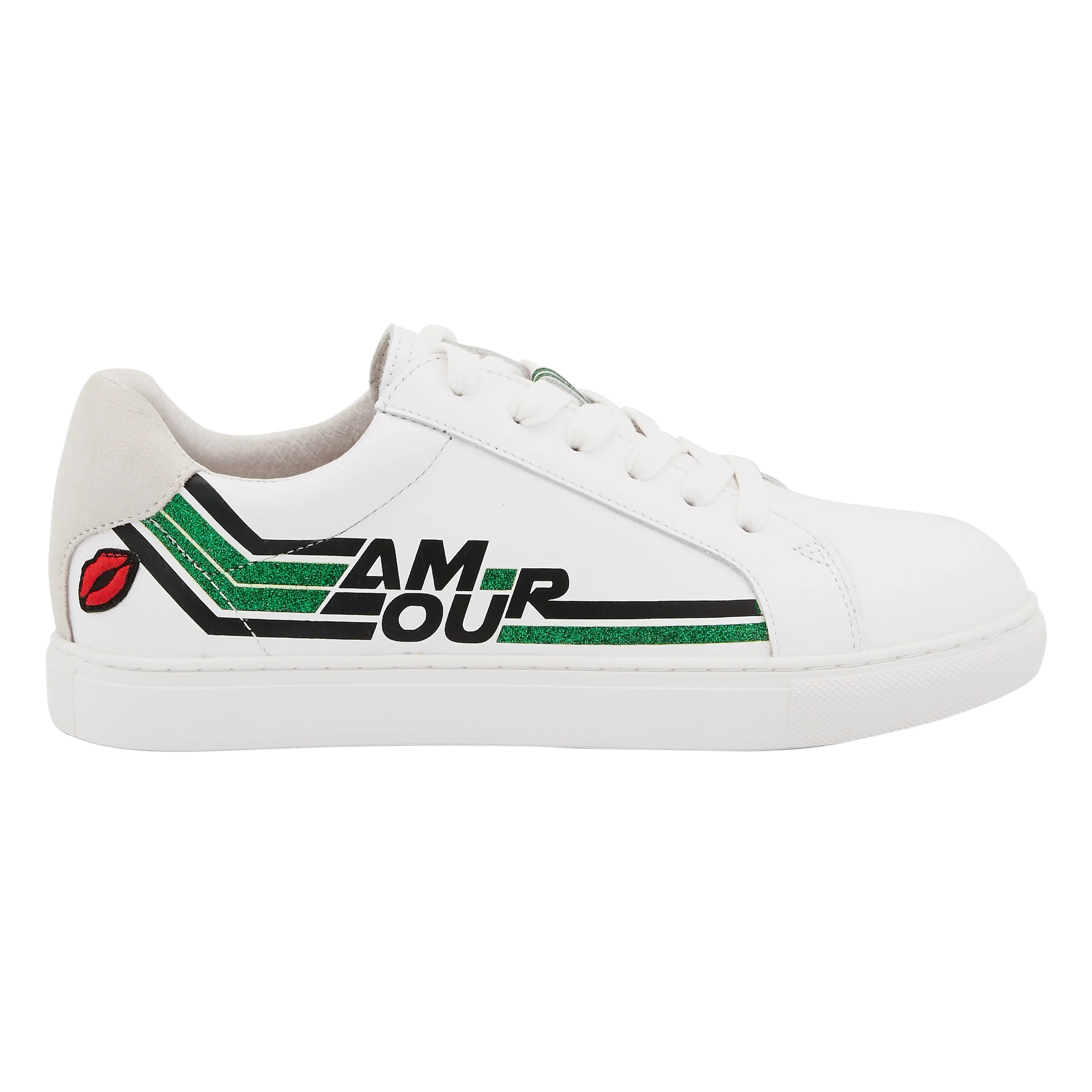 SIMONE RETRO AMOUR - Sneakers en cuir | Blanc