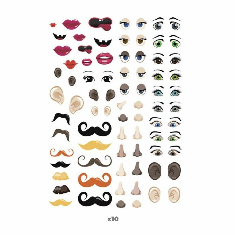 1240 gommettes adhésives - yeux et visage