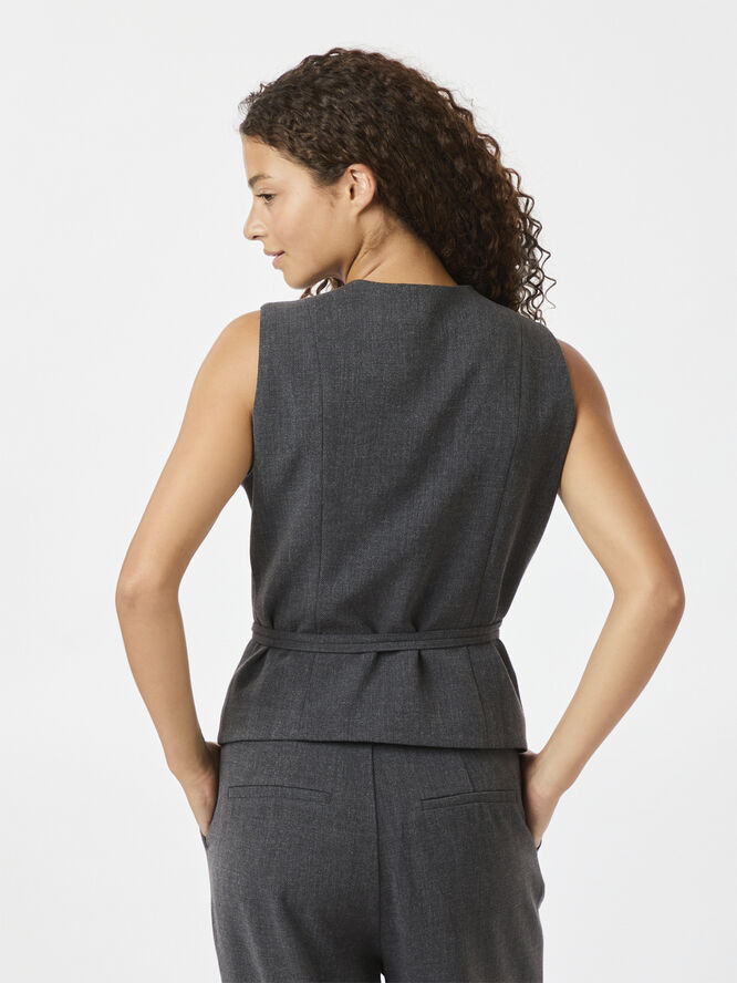 Neo Noir Samara Wrap Waistcoat Antracit