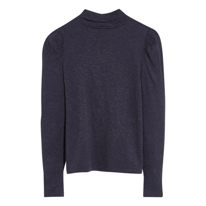 Bellerose Col roulé côtelé Mamie | Bleu marine