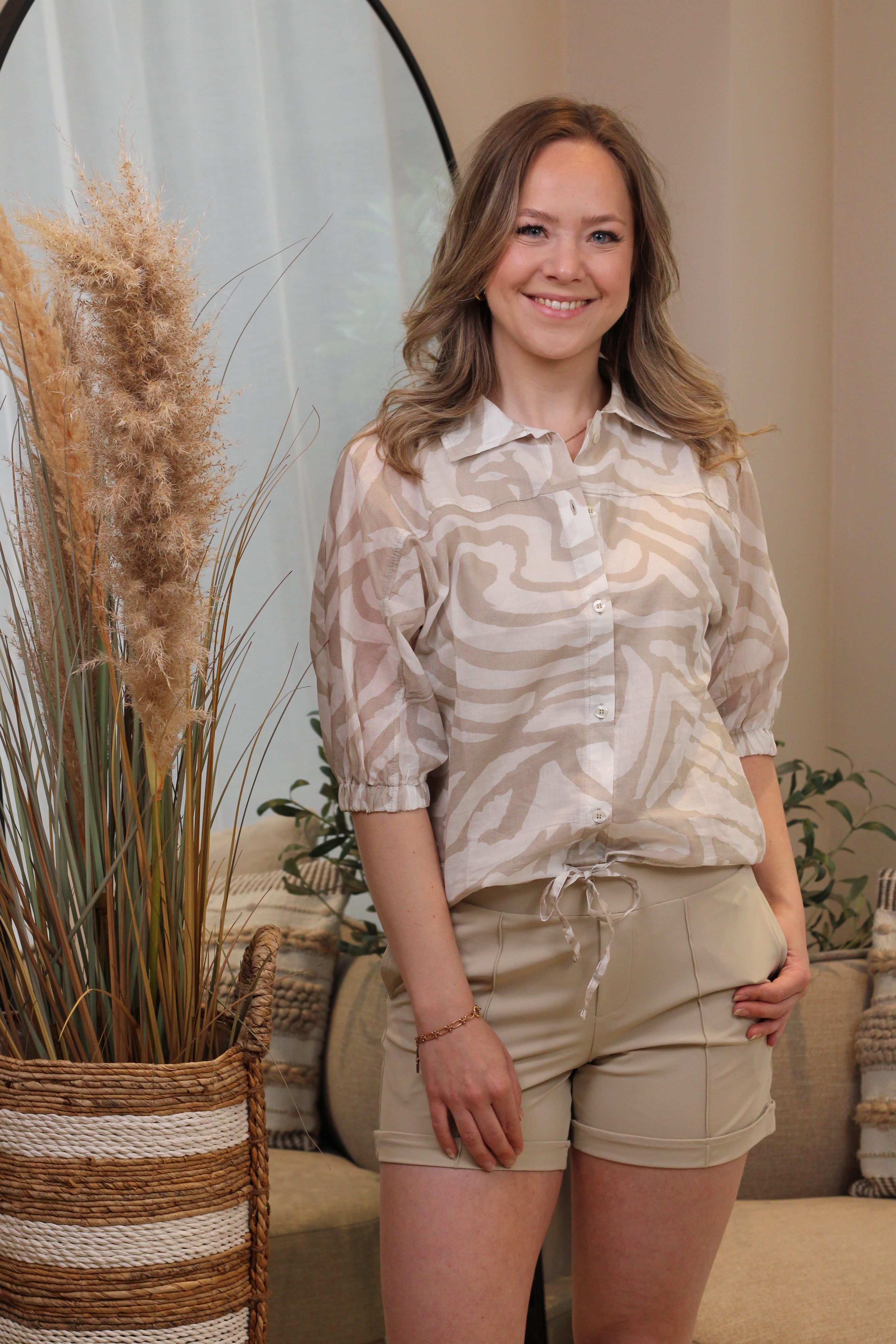 Zoso - Ciska Printed Blouse - Sand