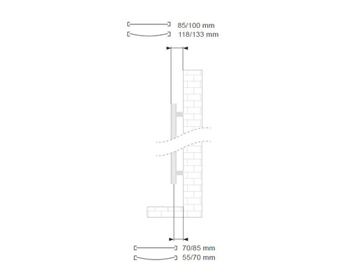 Sanotechnik Bari gebogen designradiator 803x600 mm wit met middenaansluiting