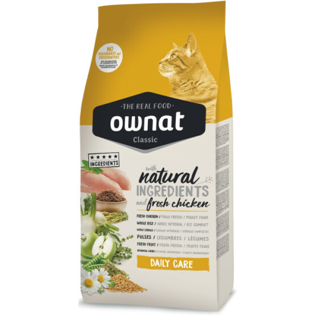 Croquettes Ownat Classic Daily Care pour chat adulte