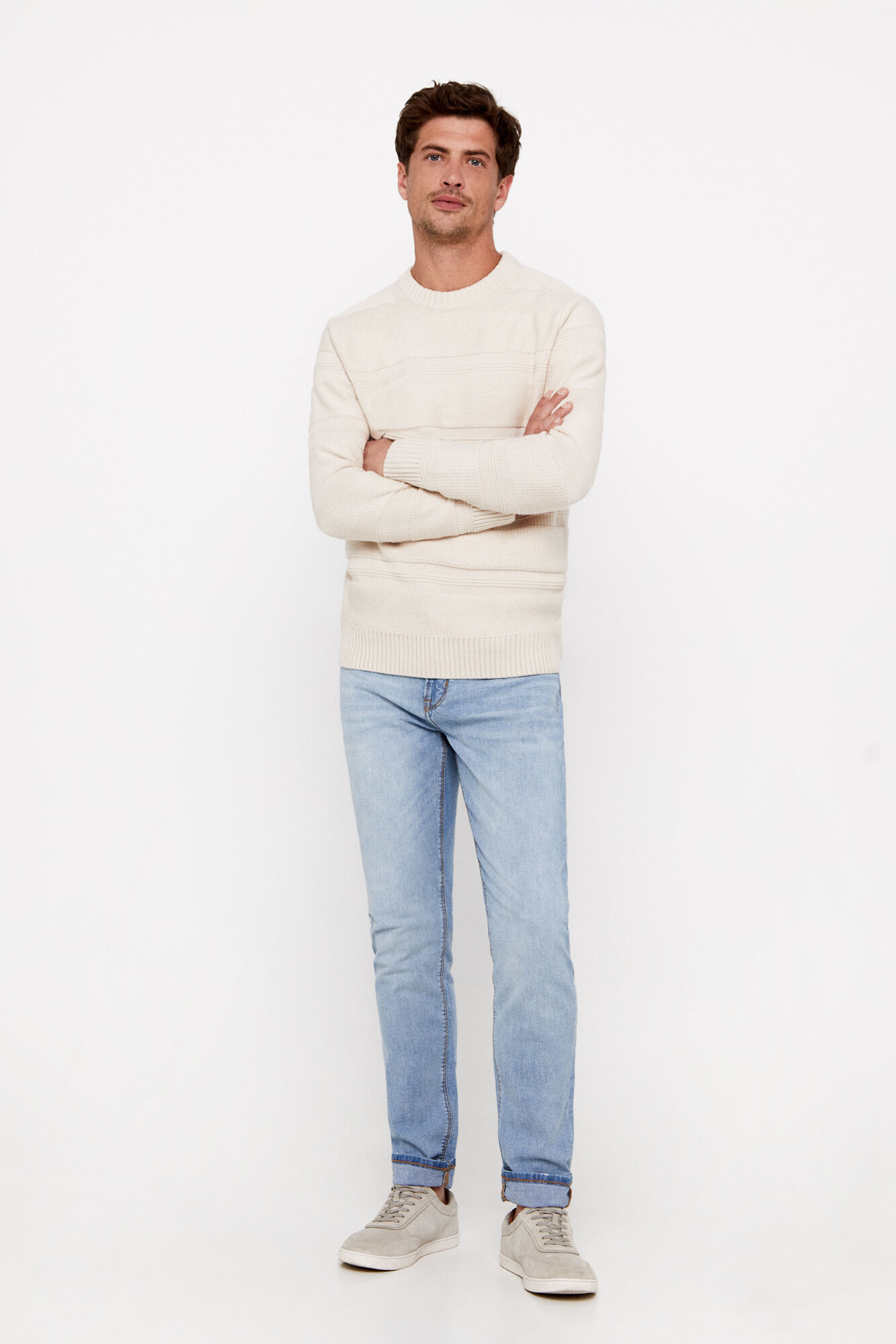 Calça jeans slim fit - Azul