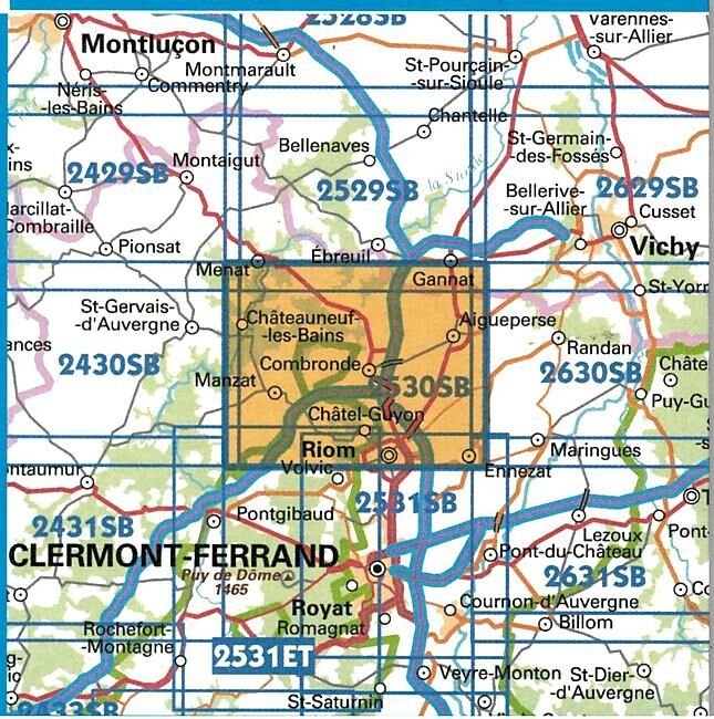 IGN - 2530 SB AIGUEPERSE CHATEL GUYON 1 25 000