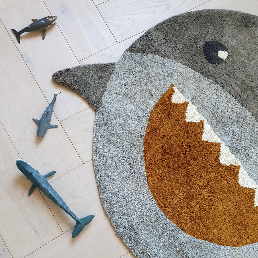 Tapis Petit Kinderteppich Shark grey Ø 110 cm