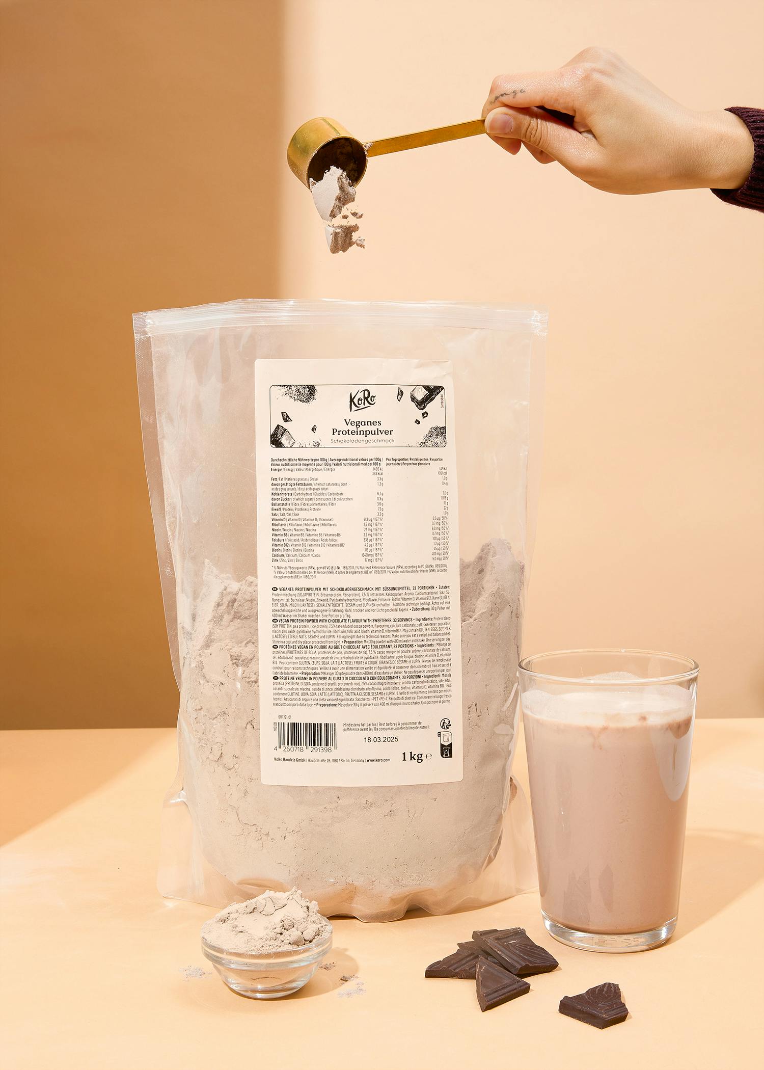 Veganes Proteinpulver Schokolade 1 kg