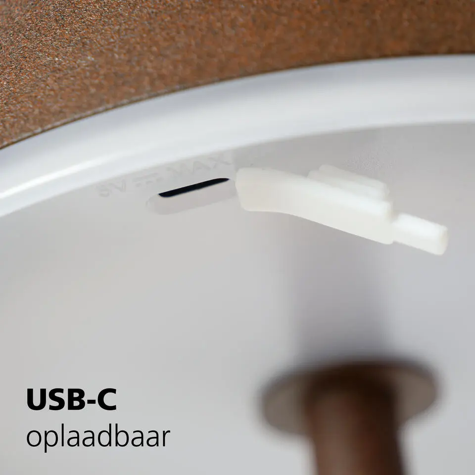 EGLO Mannera-L Staande lamp - USB-C - H 140 cm - Roestbruin