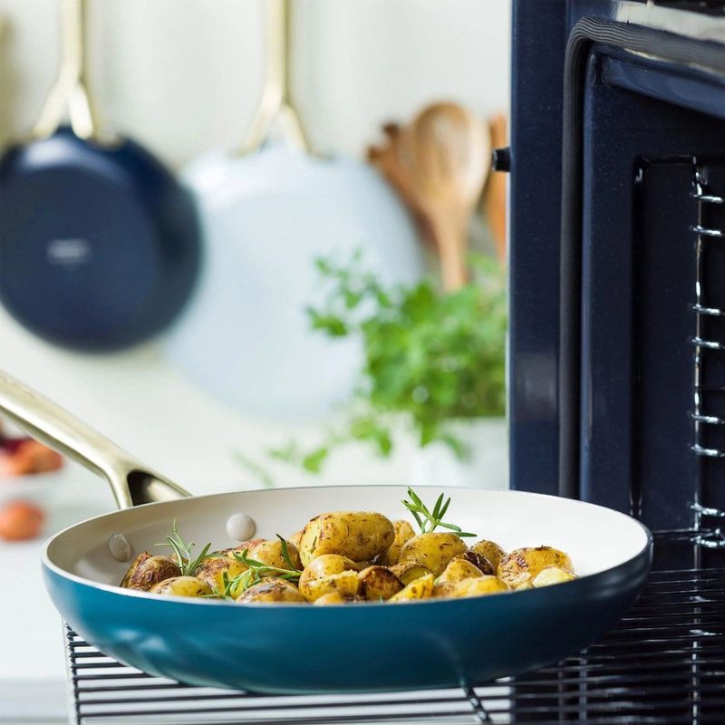 Greenpan Padova koekenpannenset 3 delig Oxford blue, Pastel blauw