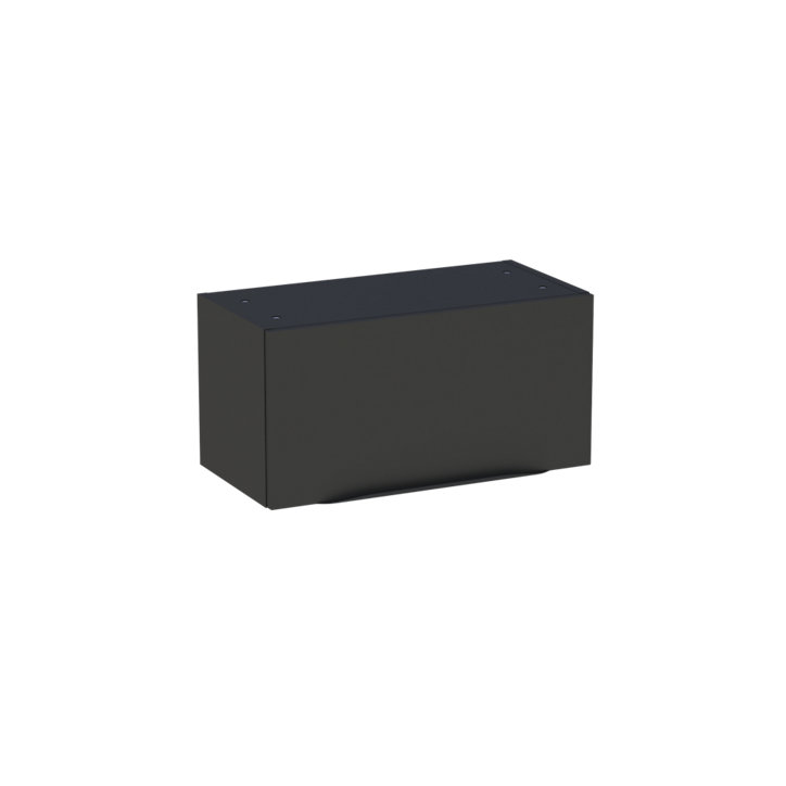 Meuble de rangement salle de bains haut Pamili noir mat 60 cm
