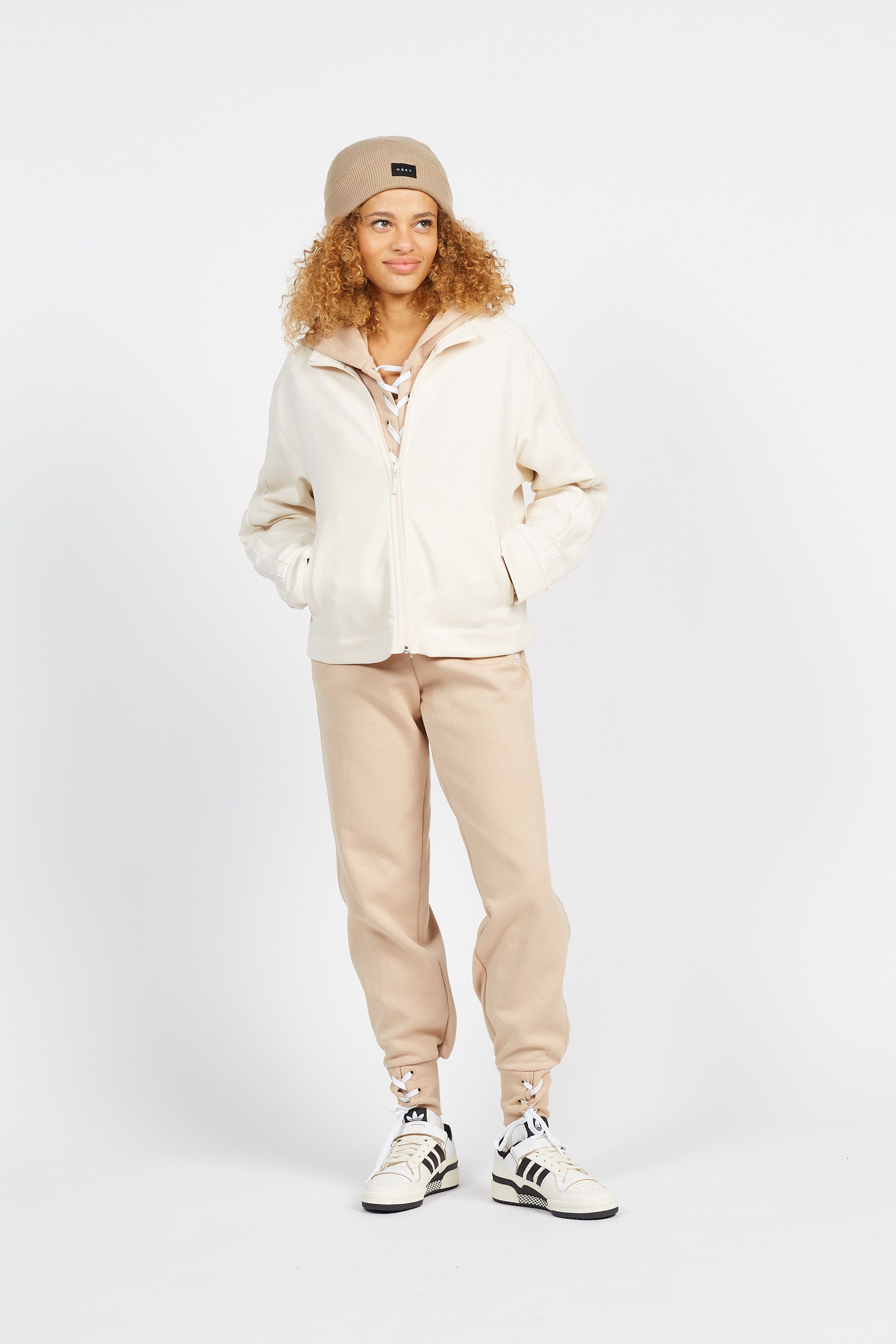 ADIDAS Veste de survêtement Beige