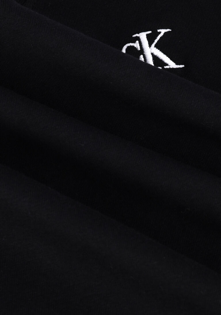 CALVIN KLEIN zwarte calvin klein t-shirt ck embroidery stretch