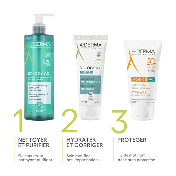 A-Derma Biology AC Global Soin Matifiant Anti-Imperfections 40 ml
