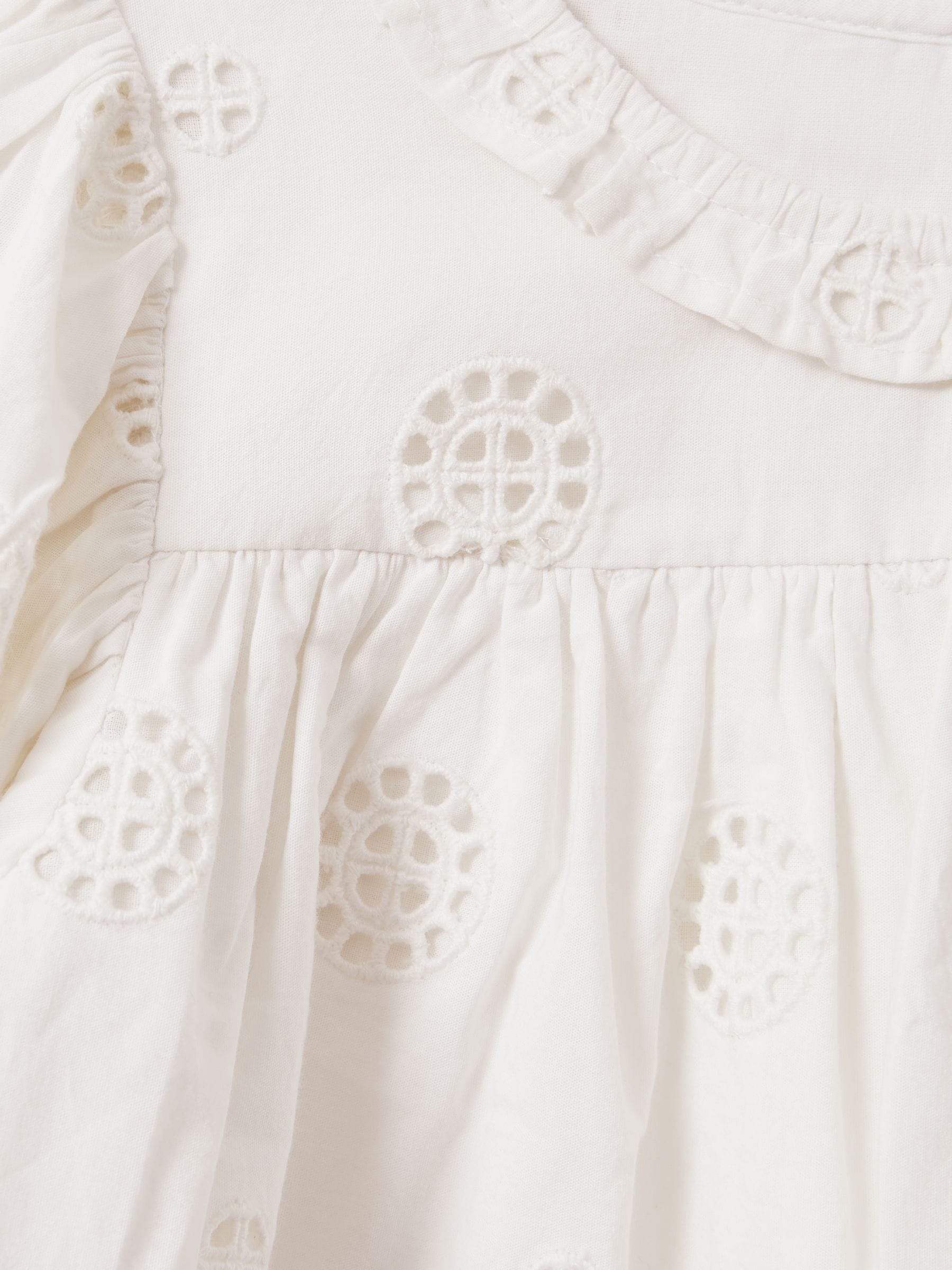Reiss Laverne Cotton Broderie Blouse