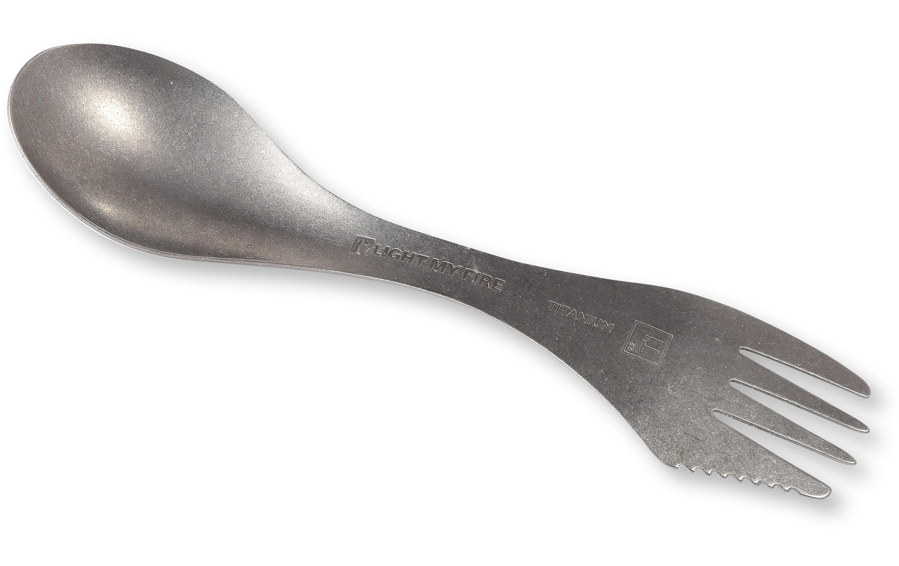 Göffel Spork TitanLöffel, Gabel und Messer in einem