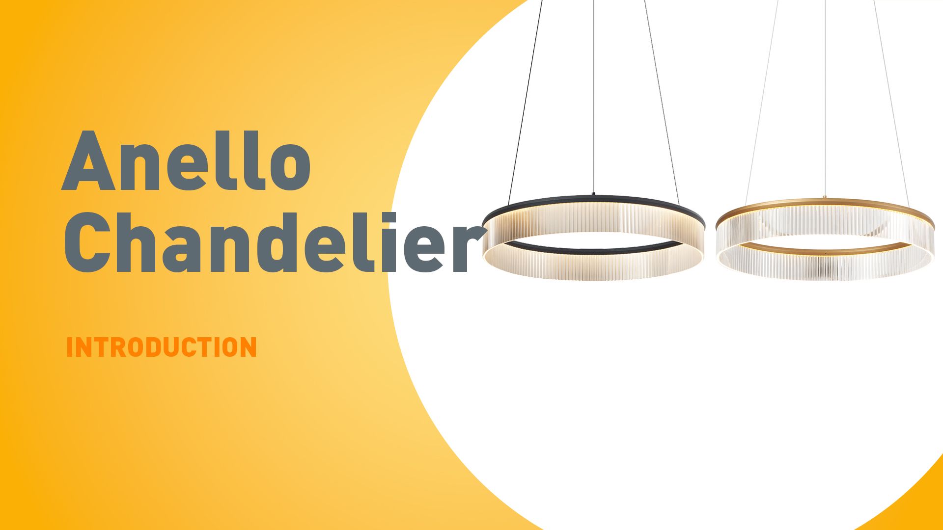 Moderne hanglamp zwart 59cm incl. LED 3-staps dimbaar - Anello Chandelier