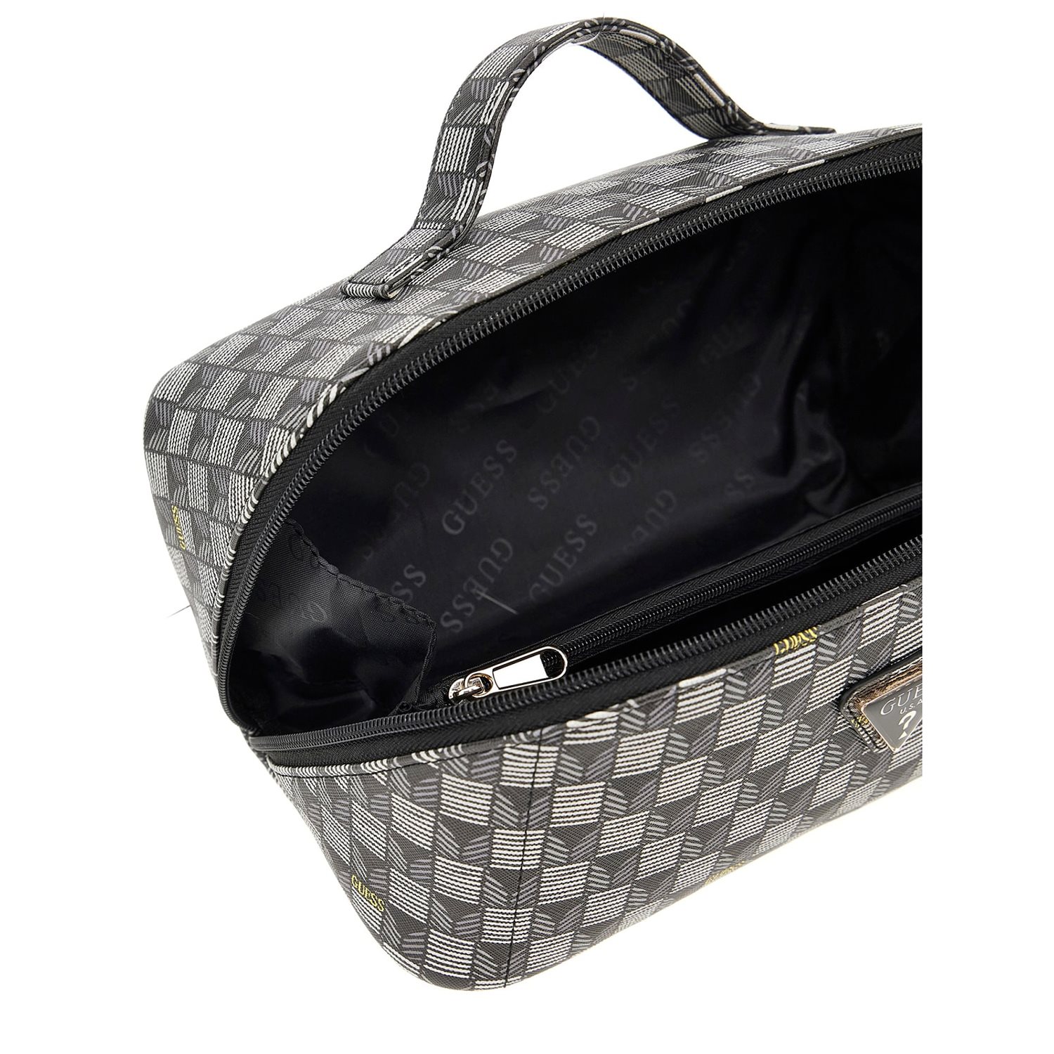 Guess G Wave Lrg Cosmetic Travel Bag black logo