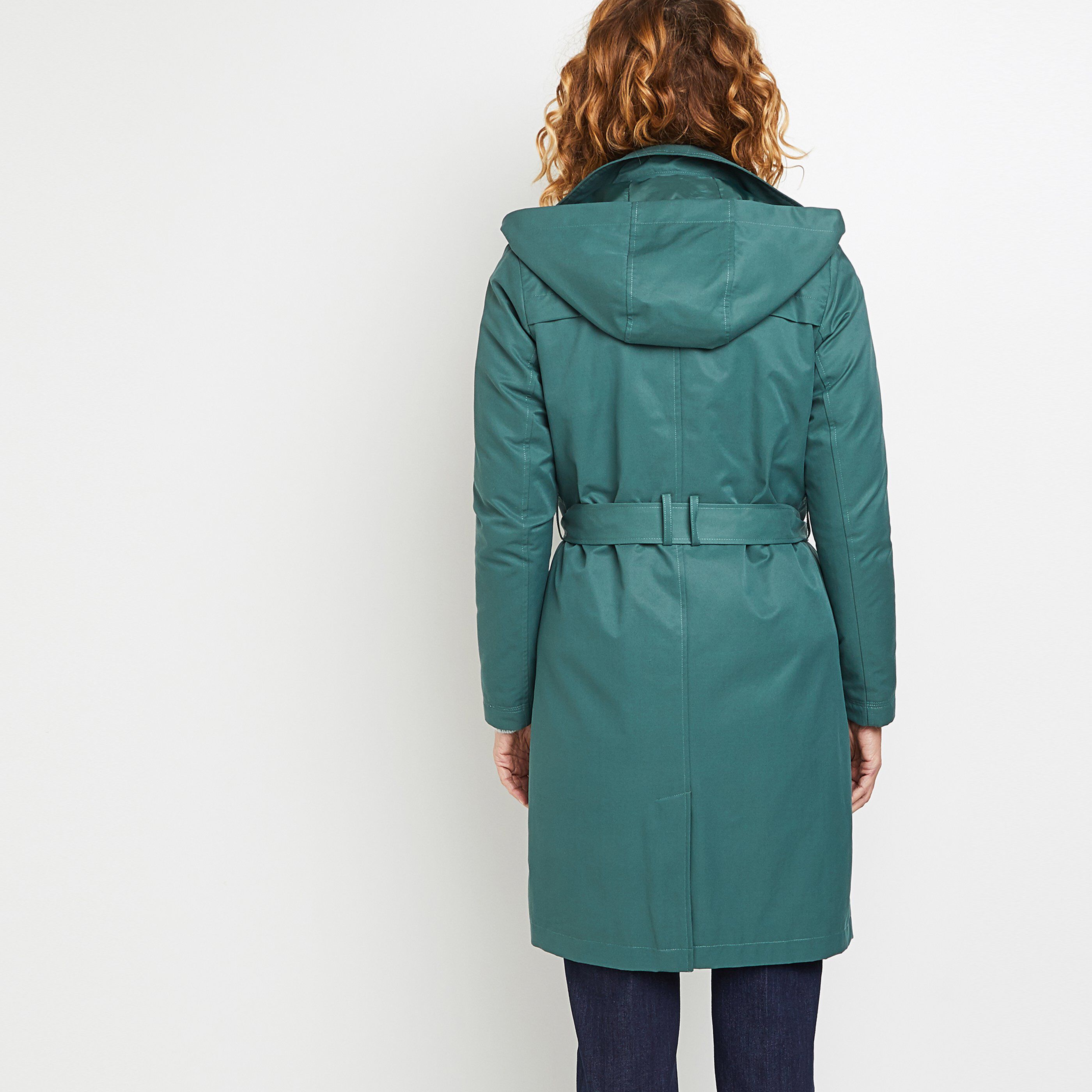 Trench long femme - VERT