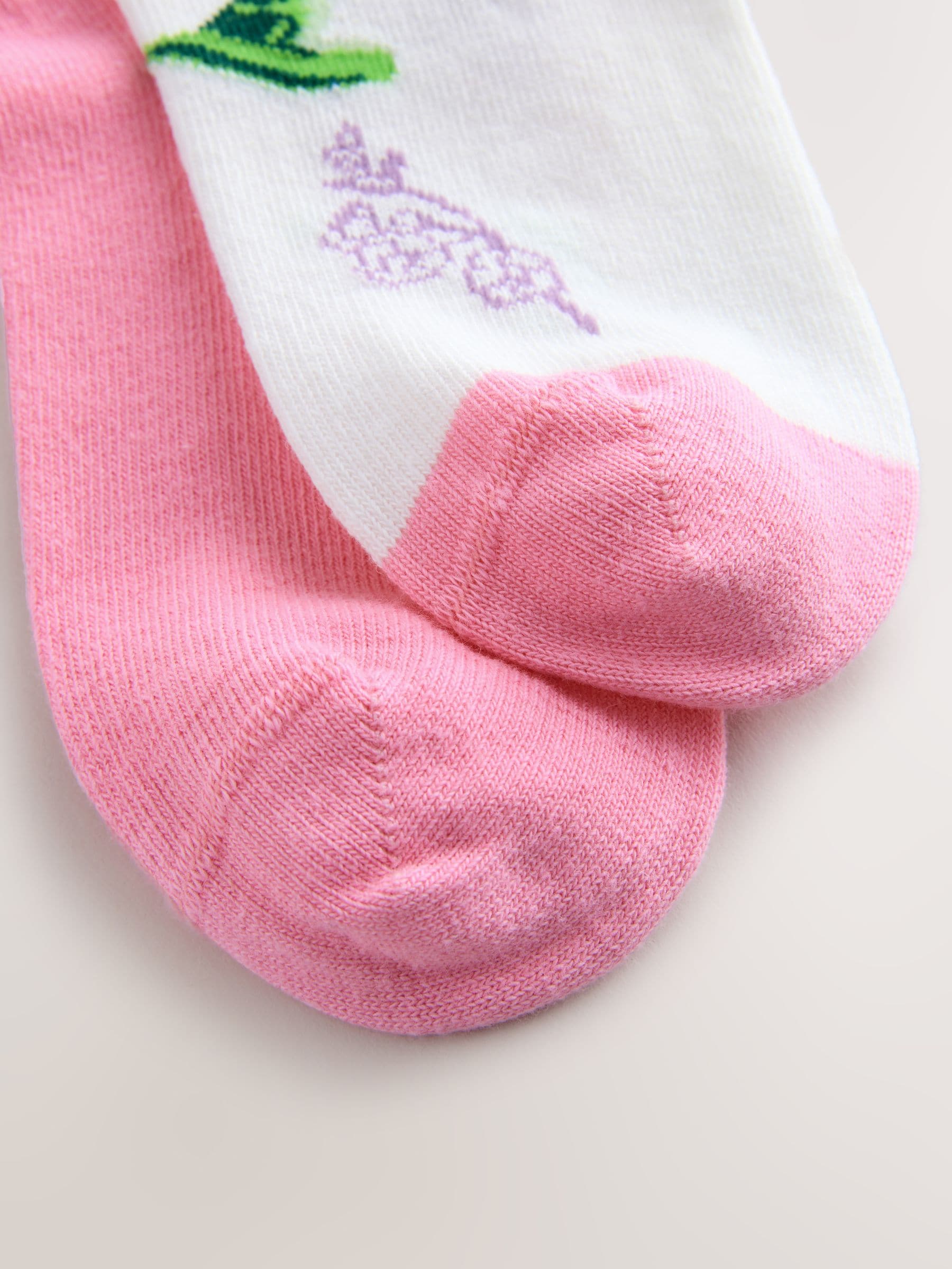 Roze en wit - Cotton Rich Wicked Ankle Socks 2 Pack