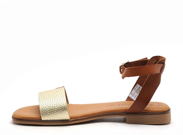 Eva frutos nu pieds plats femme 3052 or