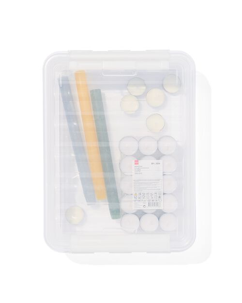boîte de rangement 8L Madrid transparent 40x30x12