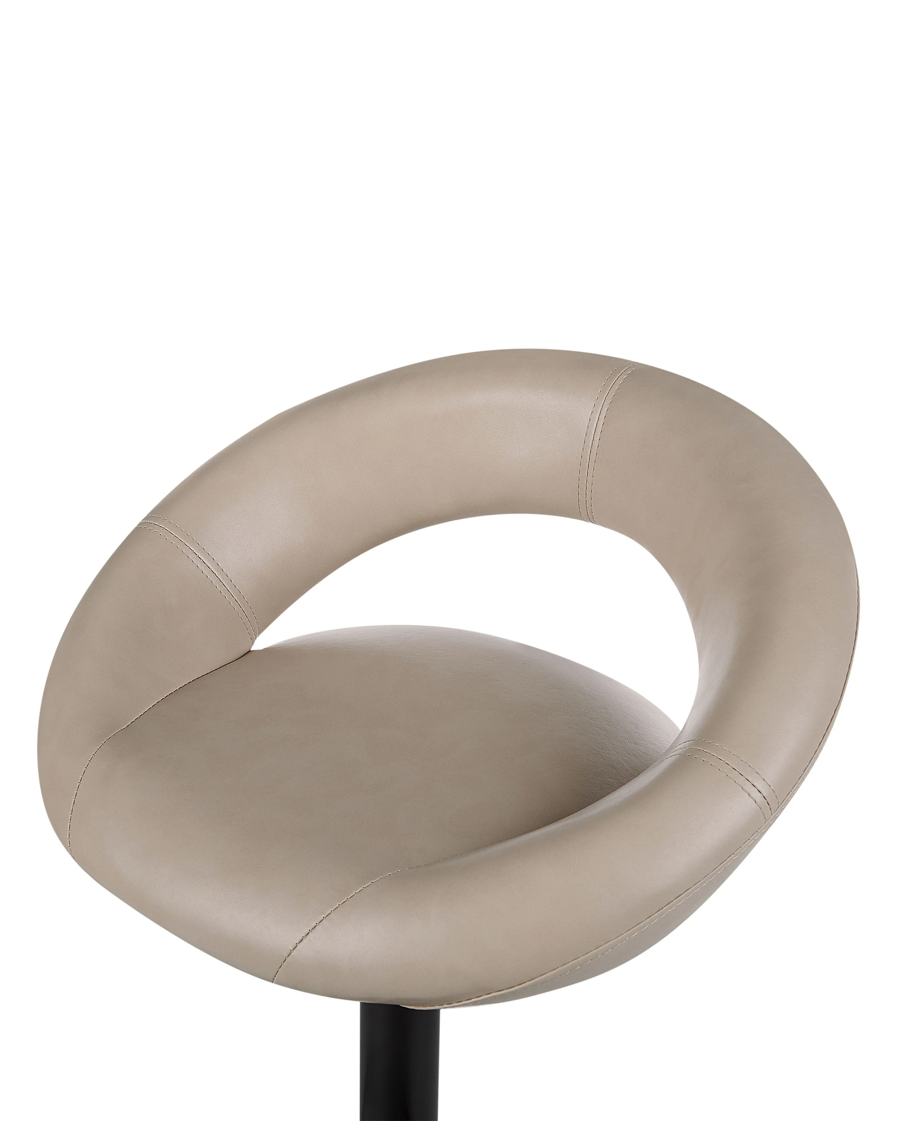 Set van 2 barstoelen PEORIA Kunstleer draaibaar Lichtbeige