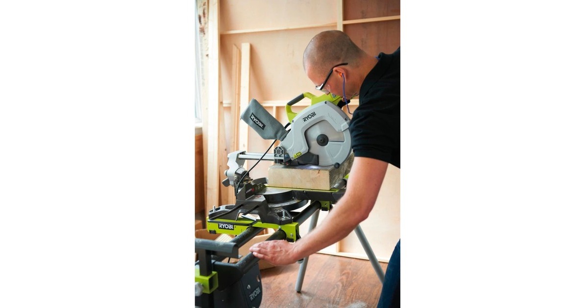 RyobiAfkort- en verstekzaag EMS254L  (Groen/grijs, 2.000 Watt)
