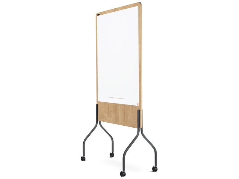 Rocada Moderationstafel NATURAL, 100 x 150 cm Mobile Präsentationswand mit Whiteboard-Oberfläche