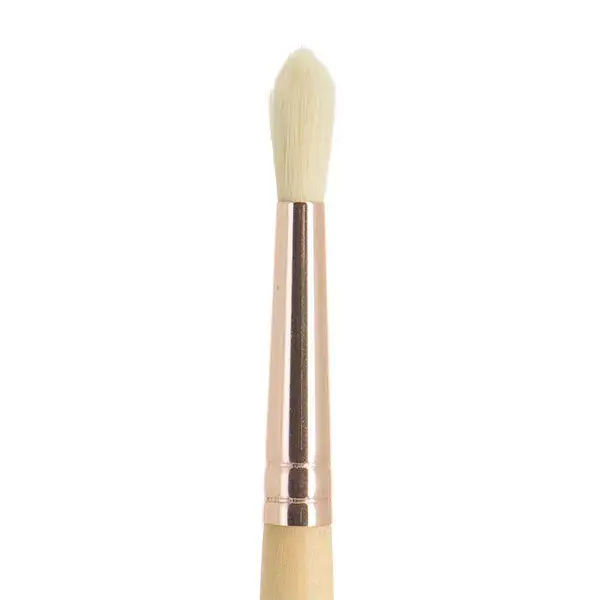 Pincel para esfumar maquiagem verde boho