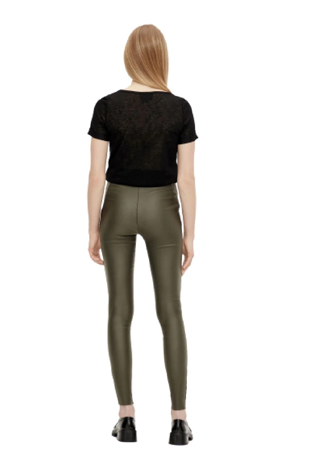 Object Objbelle Mw Coated Leggings forest night