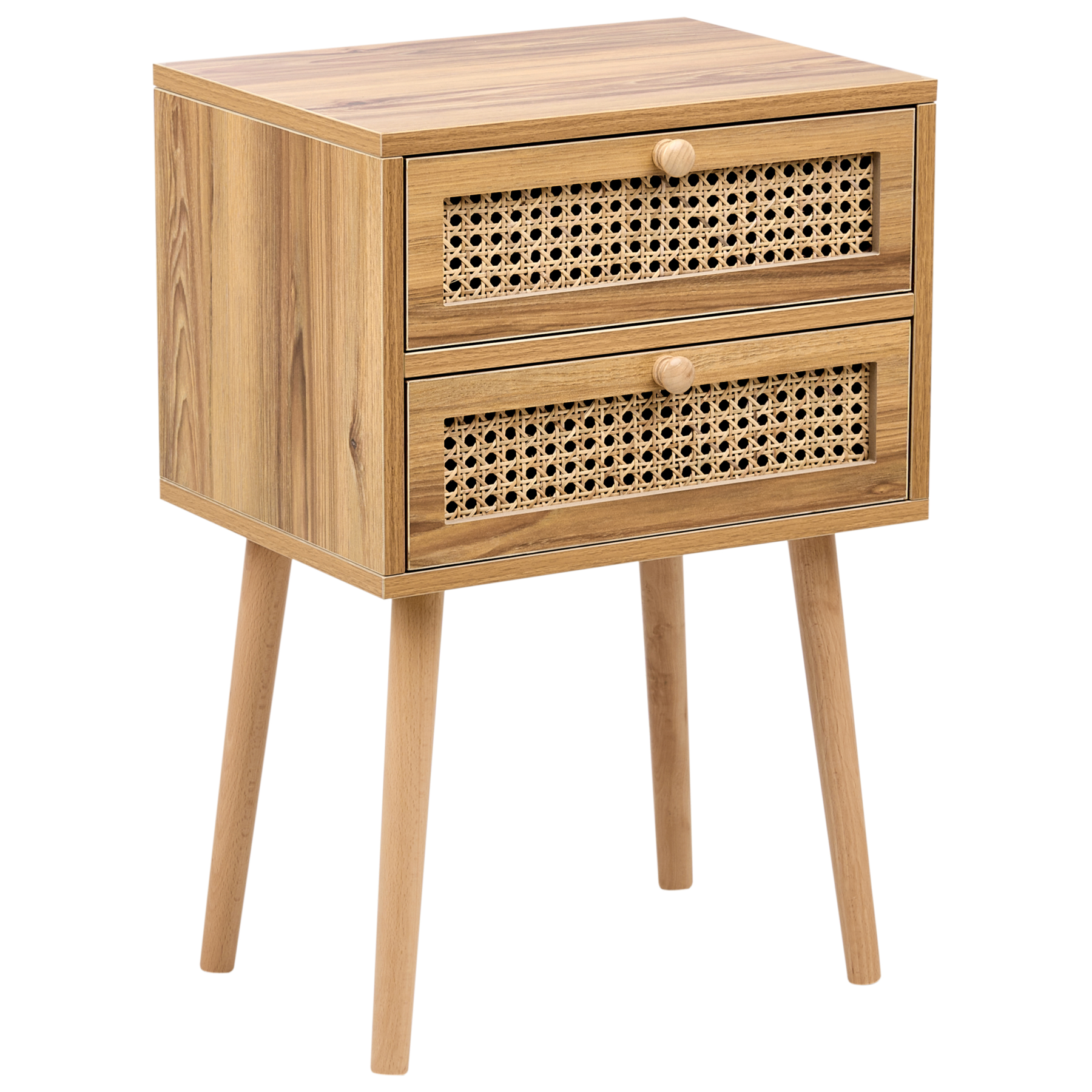 Beliani - BUTTE - Nachtkastje - Lichtbruin - MDF