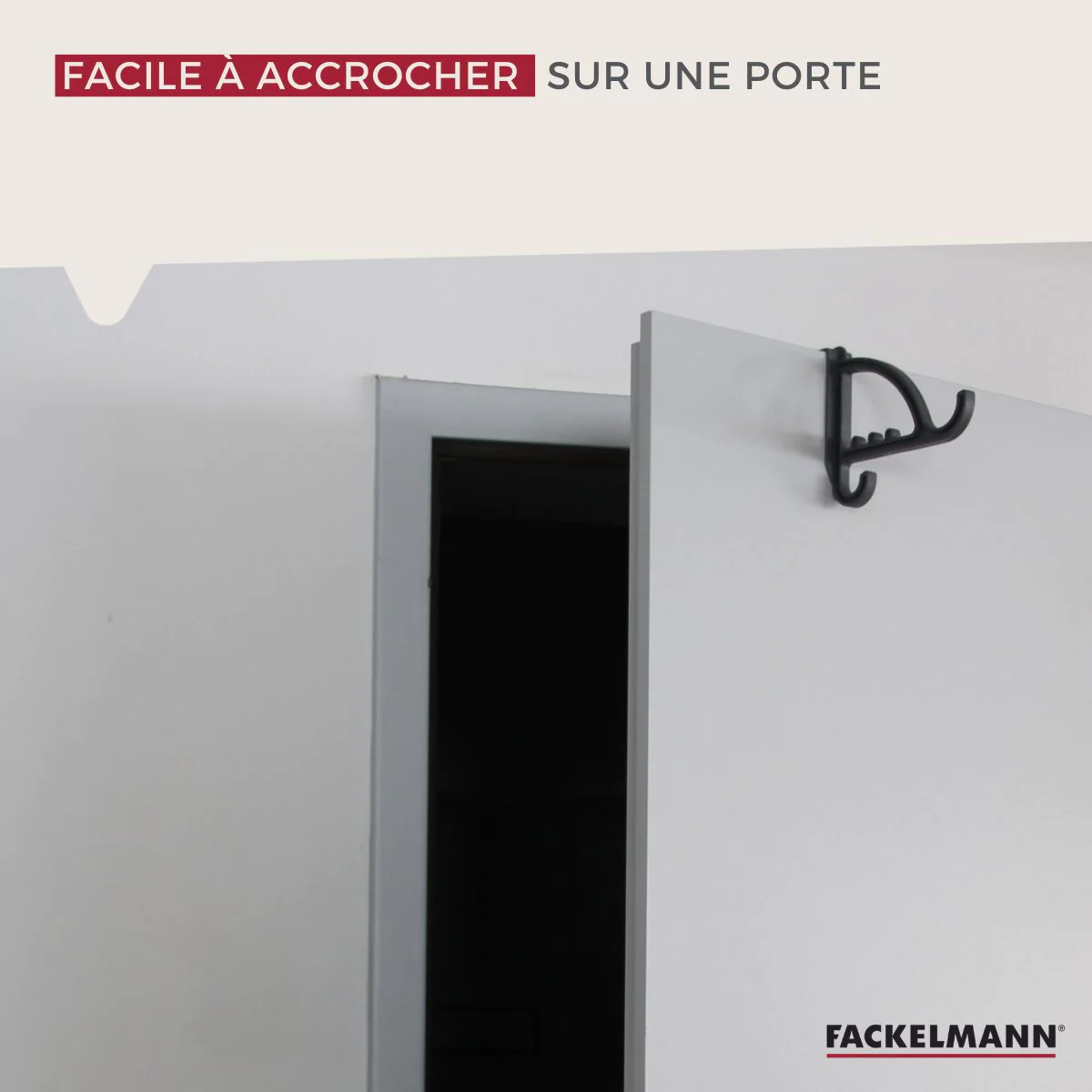 Crochet porte manteau pour porte Tecno Fackelmann