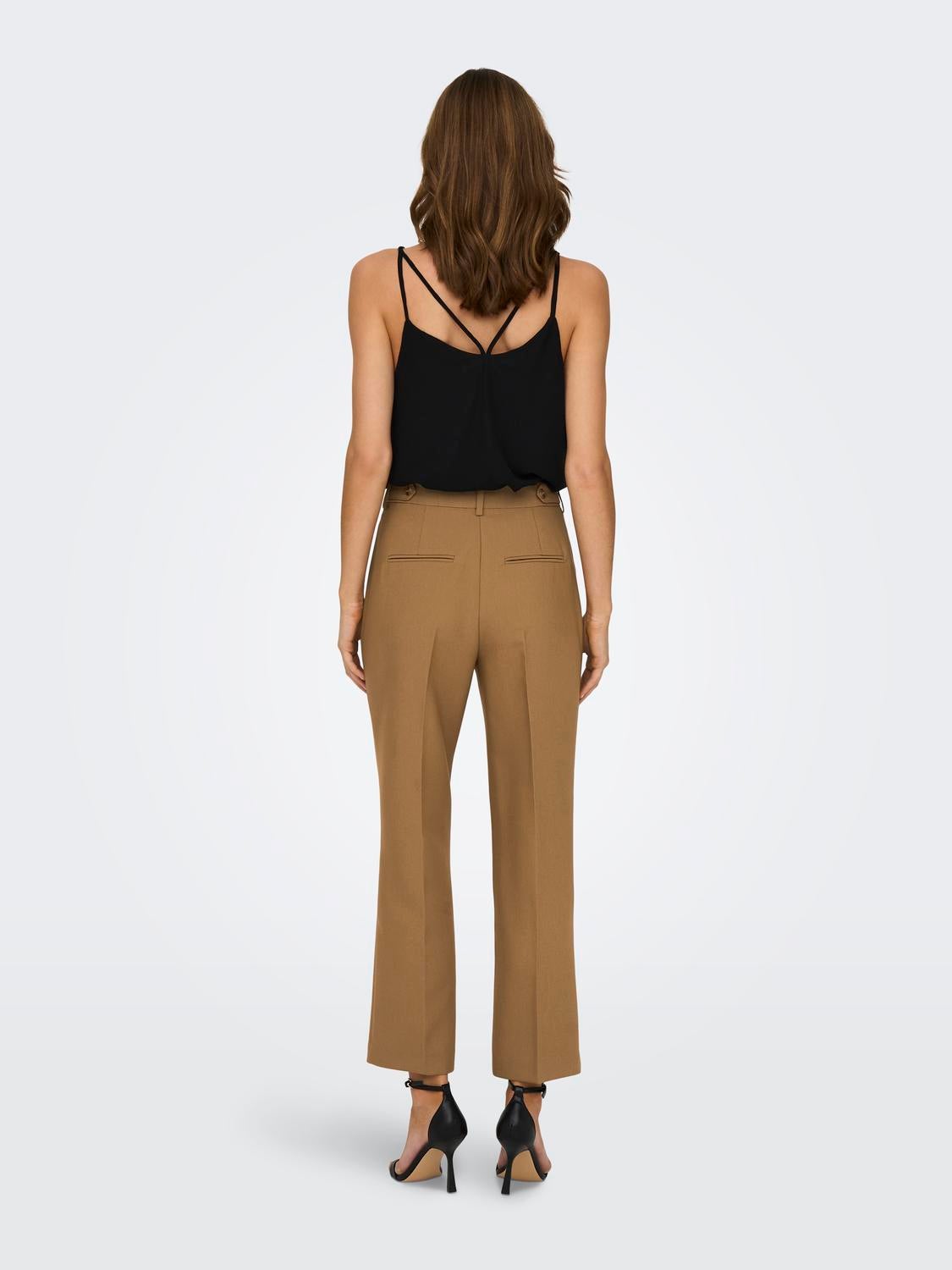 ONLMILIAN Hohe Taille Normal geschnitten Chino Hose Toasted Coconut