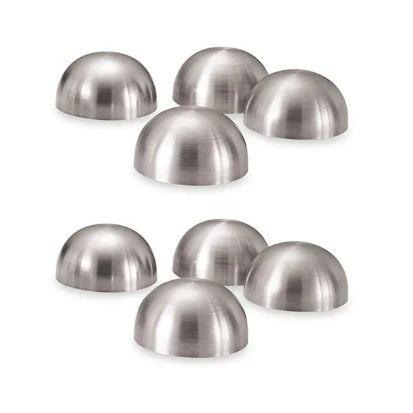 Lot de 8 moules demi-sphère en inox Mathon