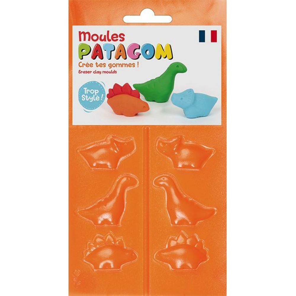 Moules pour gomme à modeler patagom - dinosaures